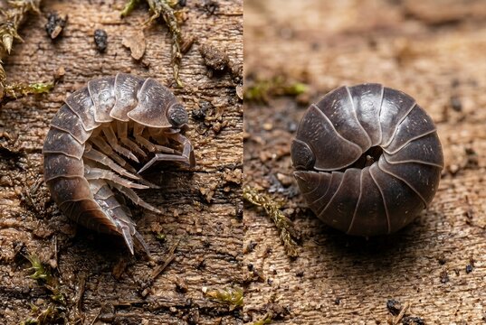Comparison of sowbug and pill bug defensive postures and uropod morphology