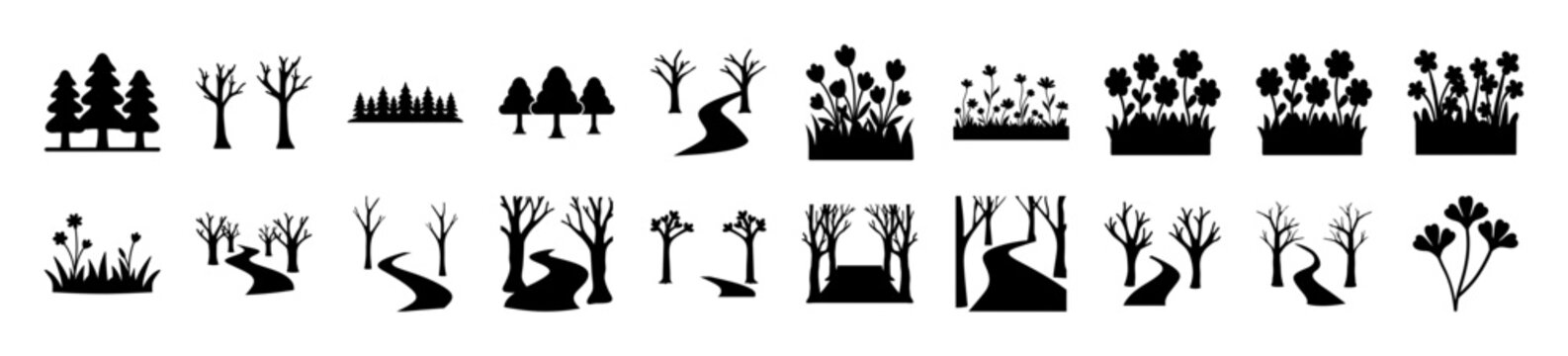 Ancient egyptian hieroglyph symbols collection-
