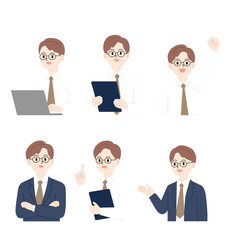 Fototapeta premium office worker set