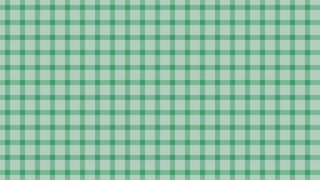 Traditional light green and darker green gingham plaid checkerboard pattern provides a classic textile look