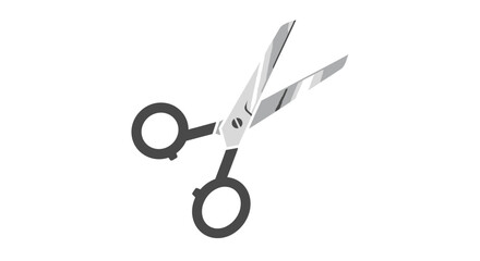 Fototapeta premium Scissors illustration on white background for cut trim or craft projects