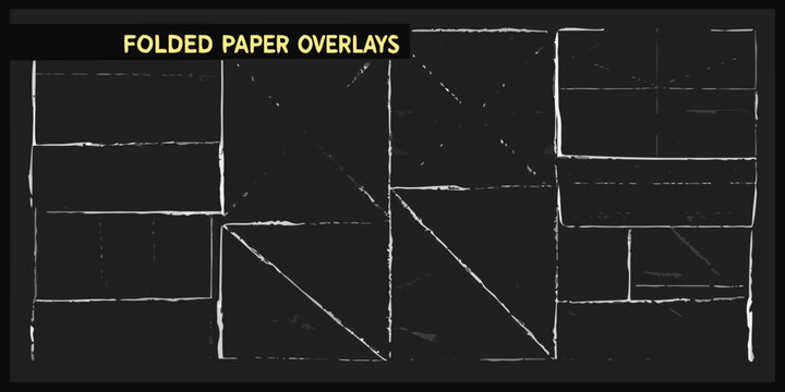 folded paper overlays with realistic creases and textures on a black background high quality professional