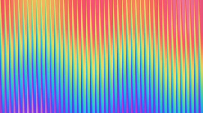 Vibrant rainbow colored gradient background with vertical lines pattern