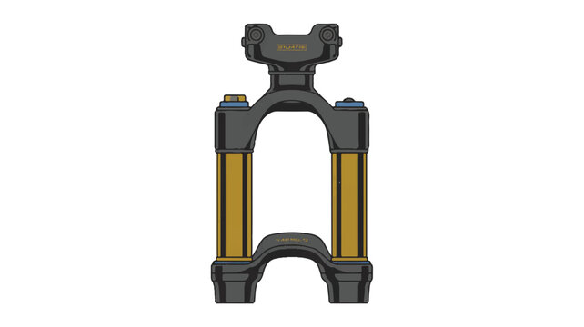 illustration of a GNARLY shock absorber for mountain bike suspension fork