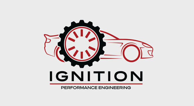 Ignition Performance Engineering logo with car and gear design.