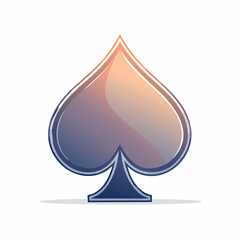 Fototapeta premium Spade Playing Card Symbol