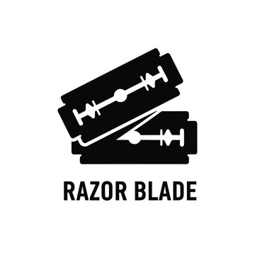 razor blade icon black silhouette on white background high quality professional detailed modern elegant stylish clean crisp vibrant colorful digital