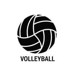 Fototapeta premium black volleyball icon on white background high quality professional detailed modern elegant stylish clean crisp vibrant colorful digital creative innovative