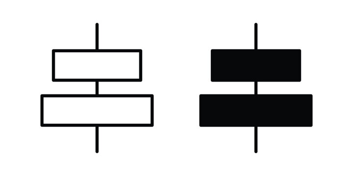 Align center icon vector concept set