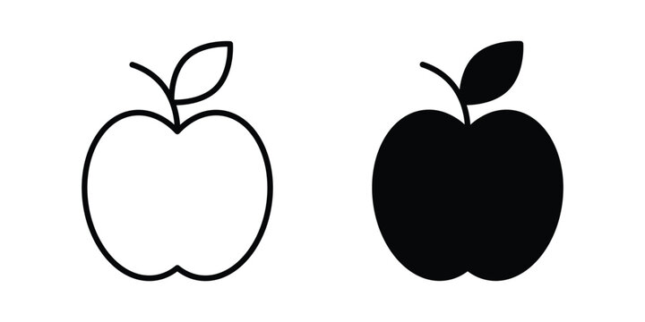 Apple icon vector concept set