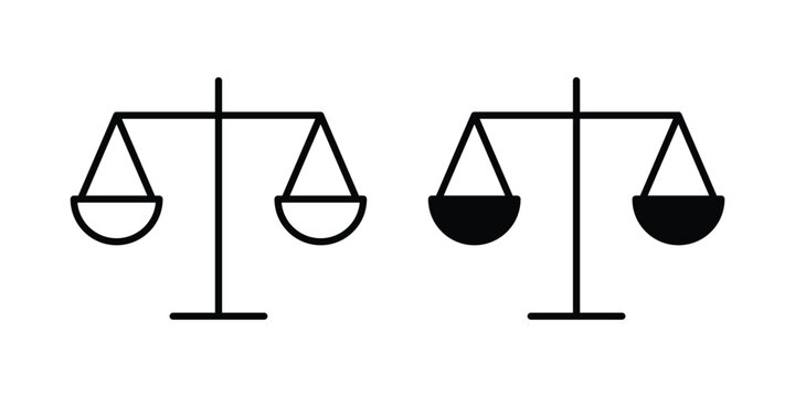 Balance icon vector concept set