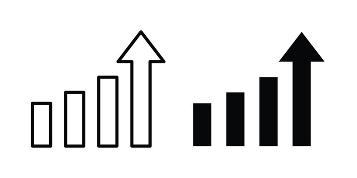 Chat arrow grow icon vector concept set