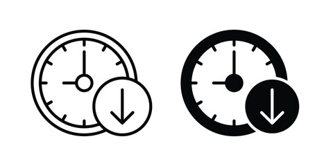 Down time icon vector concept set © Cristiane