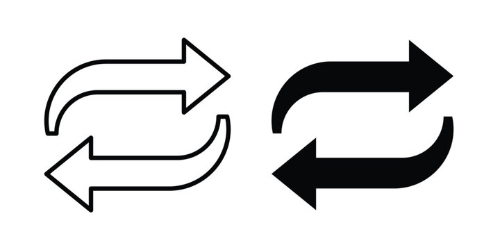 Exchange icon vector concept set