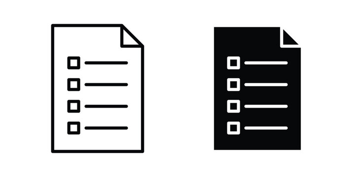 Form icon vector concept set