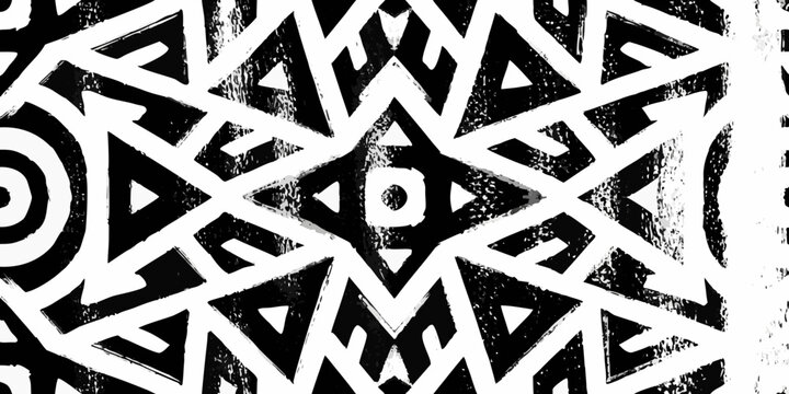 abstract brush stroke maze pattern monochrome black and white geometric design high quality professional detailed