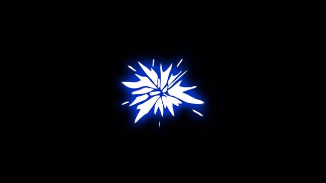 Hand Drawn Anime Electric Gunfire VFX, Energy Spark Animation