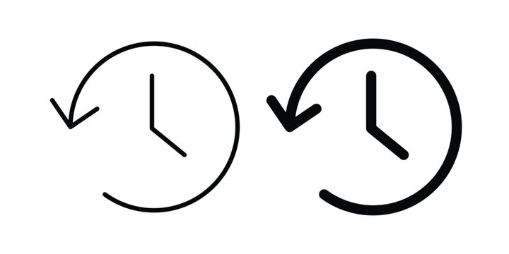 Past time icon vector concept set