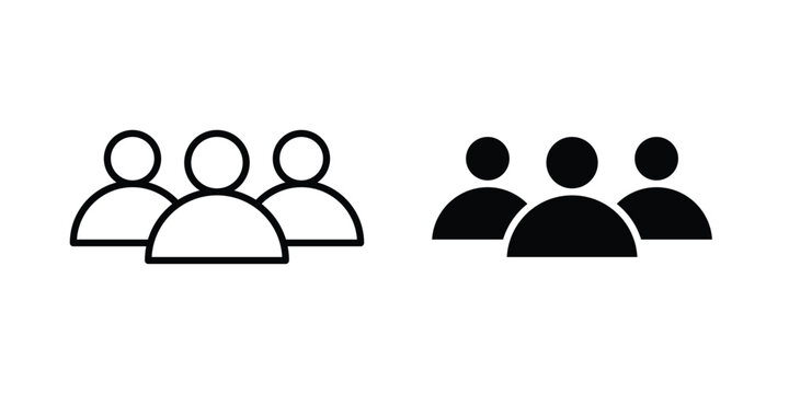 Users icon vector concept set