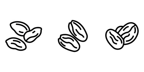 Obraz premium dates outline or line icon design bundle.