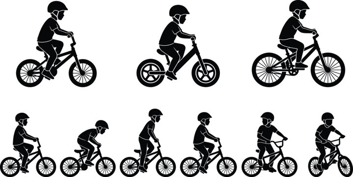 Silhouettes of people jumping on trampolines in dynamic poses representing fitness, recreation, teamwork, and energetic lifestyle concepts