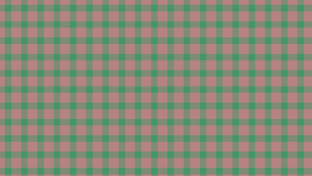 A charming traditional green and dusty rose pink gingham checkerboard pattern creating a seamless background