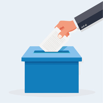 Hand Casting Vote into Ballot Box