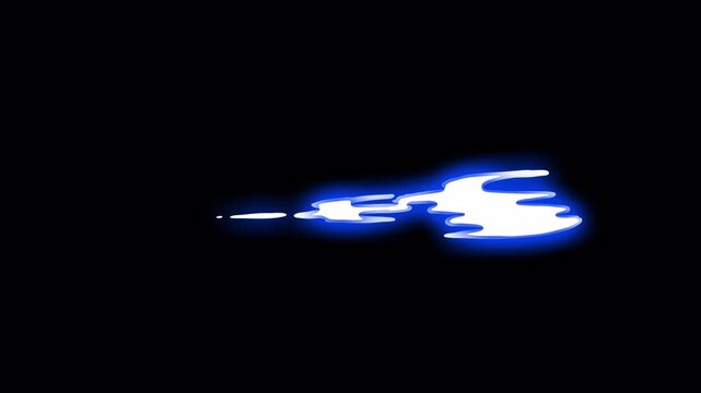 Blue energy plasma bolt gunshot vfx for 2D anime style