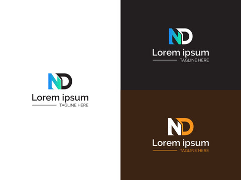 ND letter logo templete design