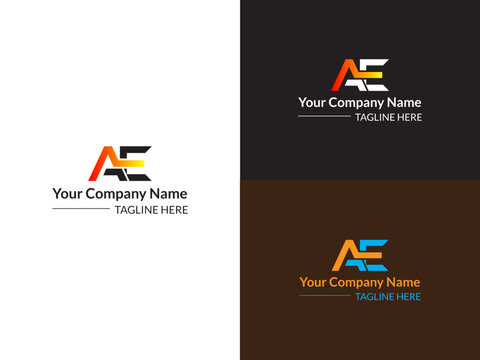 AE letter logo templete vector design