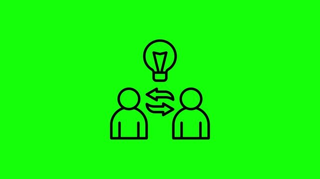 Simple line icon of person hearing sound waves