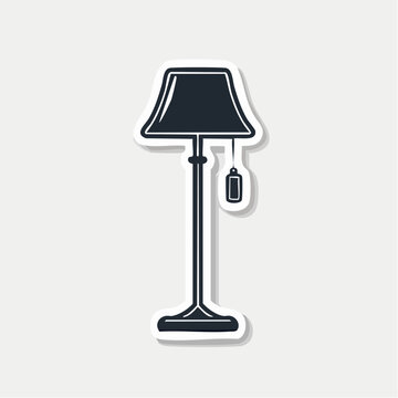 Floor Lamp Icon Sticker