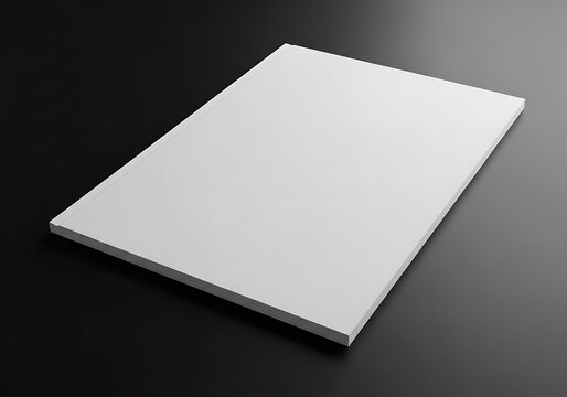 Blank exercise book mockup in isometric view, empty notebook cover for branding and editorial design presentation