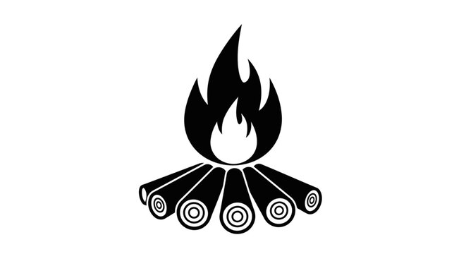 A black and white image of a fire