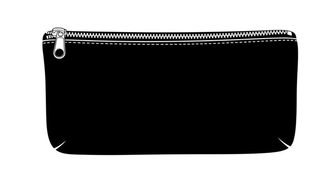 A black pouch with a zipper