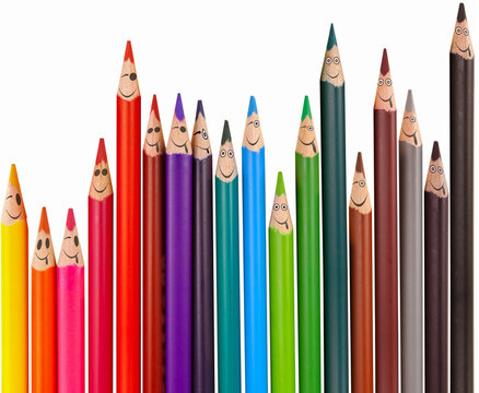 Crayons souriants