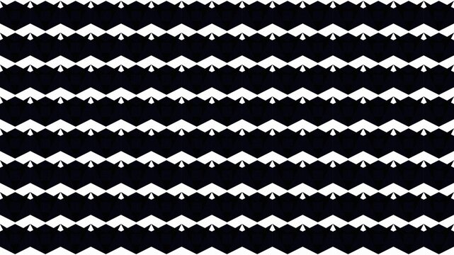 A seamless geometric pattern featuring repeating black and white zigzag and serrated horizontal lines creating a high-contrast minimalist background.