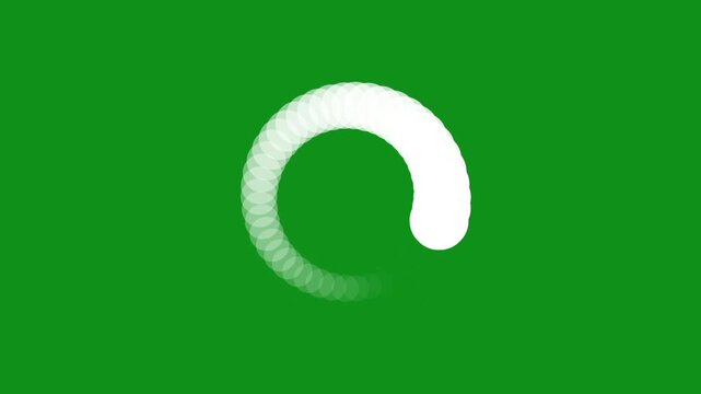 Buffering circle motion graphics with green screen background