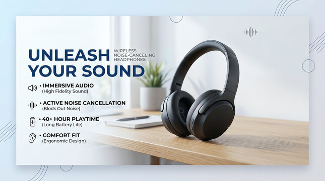 Wireless Noise-Cancelling Headphones Immersive Audio, 40+ Hour Playtime & Comfort Fit