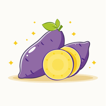 Illustration of Purple Sweet Potatoes