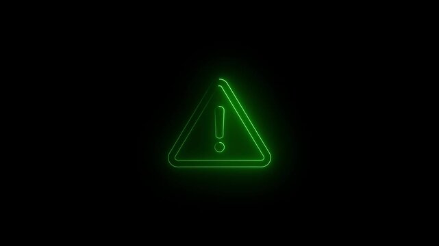 warning glith attention icon signal alert risk safety danger road warning sign sign symbol animation on black background. Warning and Safety Icons: Alert, Security, and Risk Symbols Vector Set