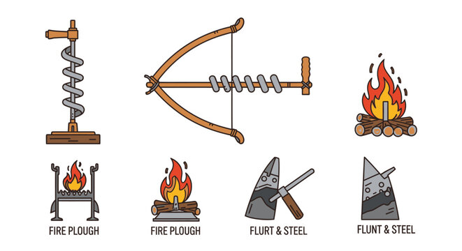 Ancient Fire Starting Methods: Bow Drill, Flint & Steel, Fire Plough