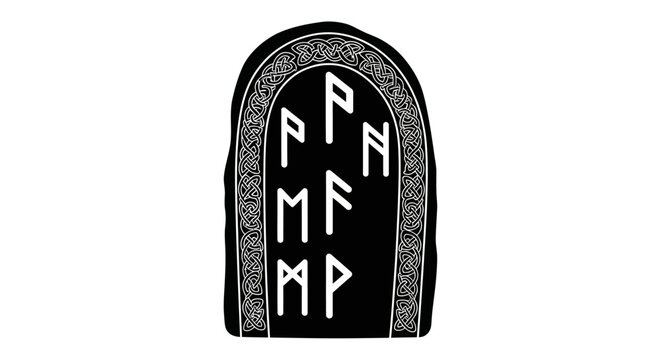 Ancient Runes Stone Carving Art