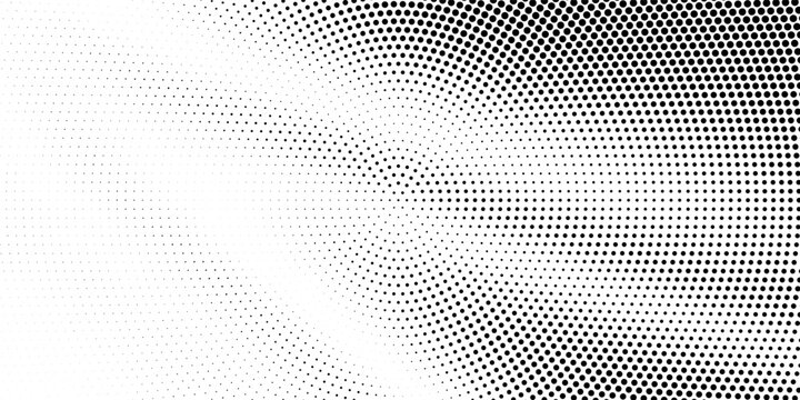 Square halftone radial dotted background. Dots comic gradient texture. Black halftone rough grit overlay. Concentric dirt gradation wallpaper. Grunge gritty circular pop art cartoon backdrop. Vector