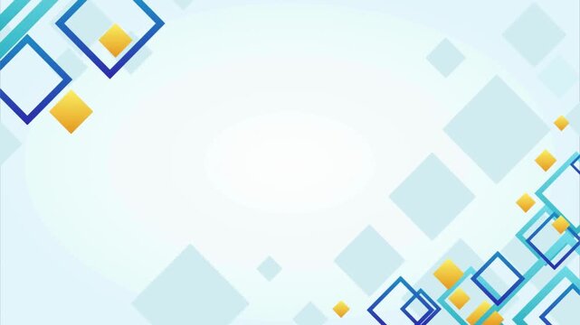 Abstract Geometric Background with Blue and Yellow Squares.