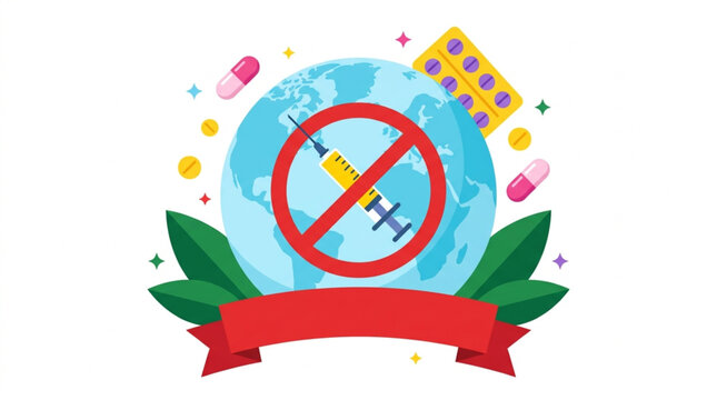 International Anti-Drug Day  drug abuse prevention worldwide, symbolizing a collective stand against substance misuse and advocating for a healthier, drug-free planet