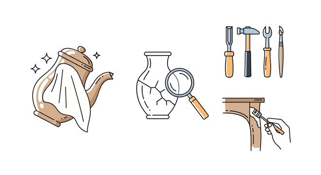Restoration and Repair Concepts: Polishing, Cracks, Tools, and Woodworking