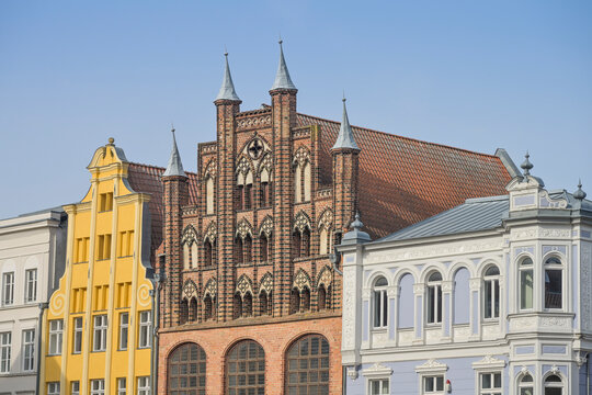 Wulflamhaus, B&uuml;rgerhaus, Alter Markt 5, Altstadt, Stralsund, Mecklenburg-Vorpommern, Deutschland