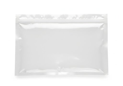 Empty clear plastic resealable storage bag with zipper closure