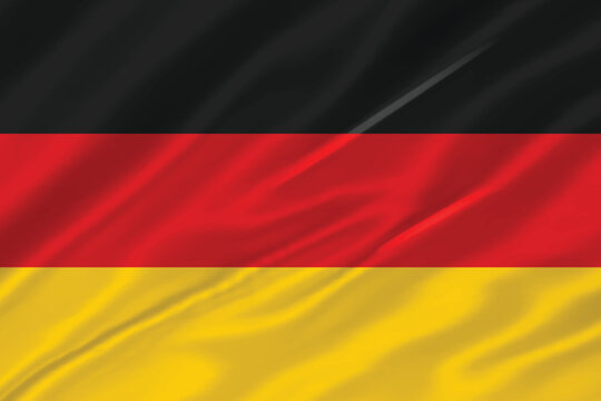 Official national flag of Germany High-quality vector illustration suitable for independence day celebrations, international events. waving silk texture